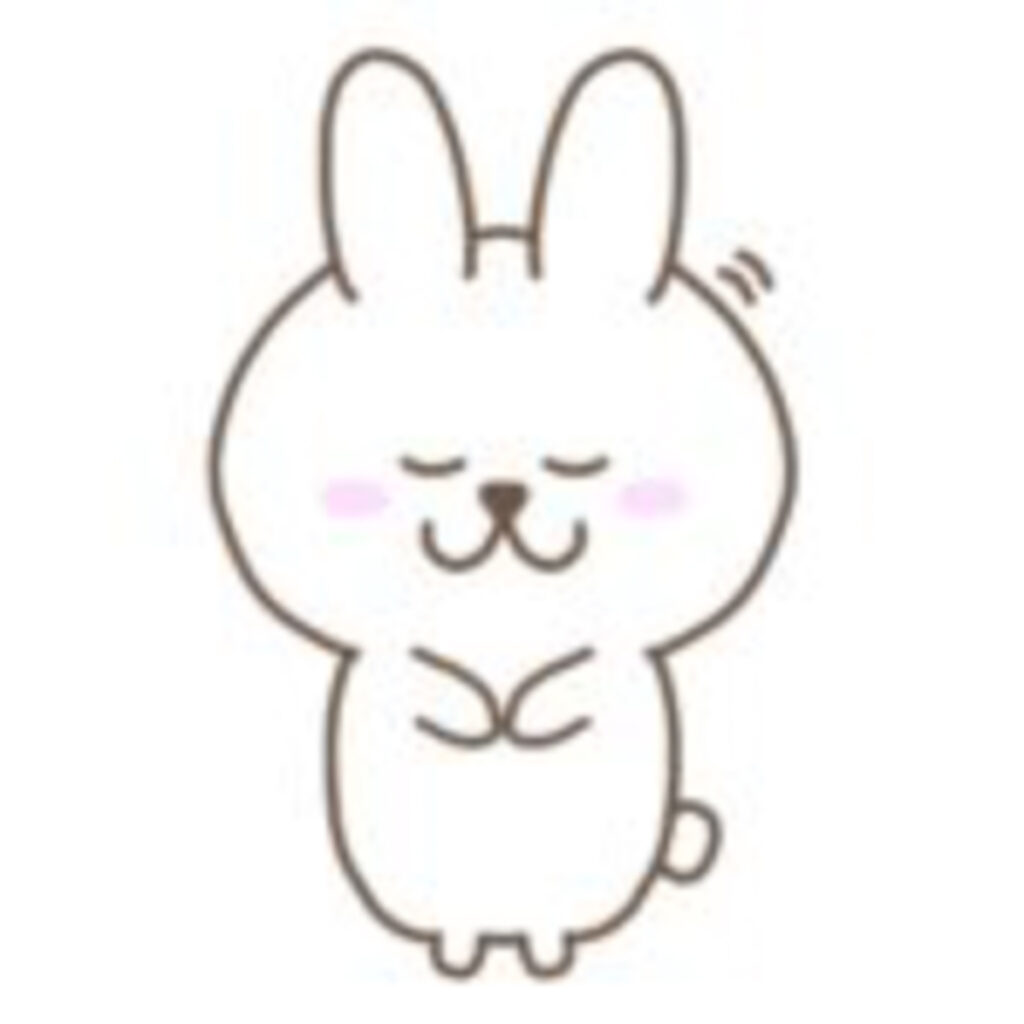 挨拶するウサギのイラスト