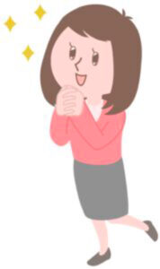 感動する女性のイラスト