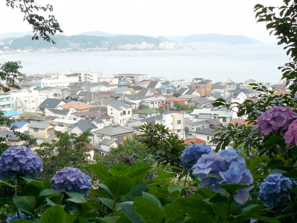 鎌倉長谷寺の見晴台からの風景